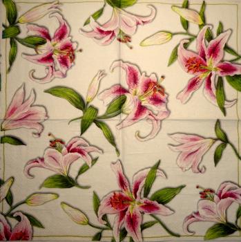 007 Lilies - 3-ply (cream) - Ihr
